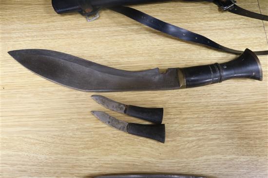 Seven Kukri and other knives